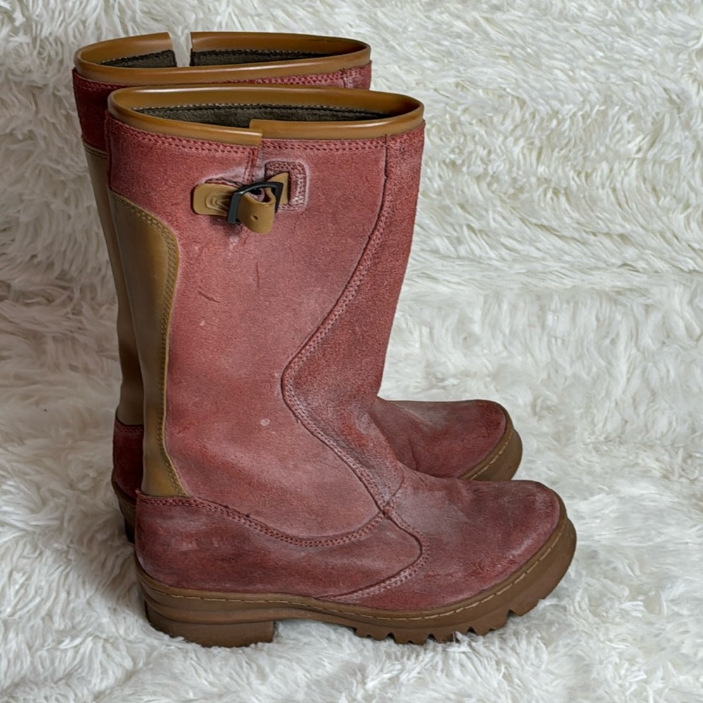 KEEN WILLAMETTE Waxed Suede Boots-Red Rain Snow-EU 37 or 6.5